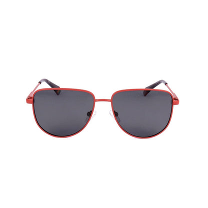 Polaroid – Orangefarbene Sonnenbrille aus Edelstahl