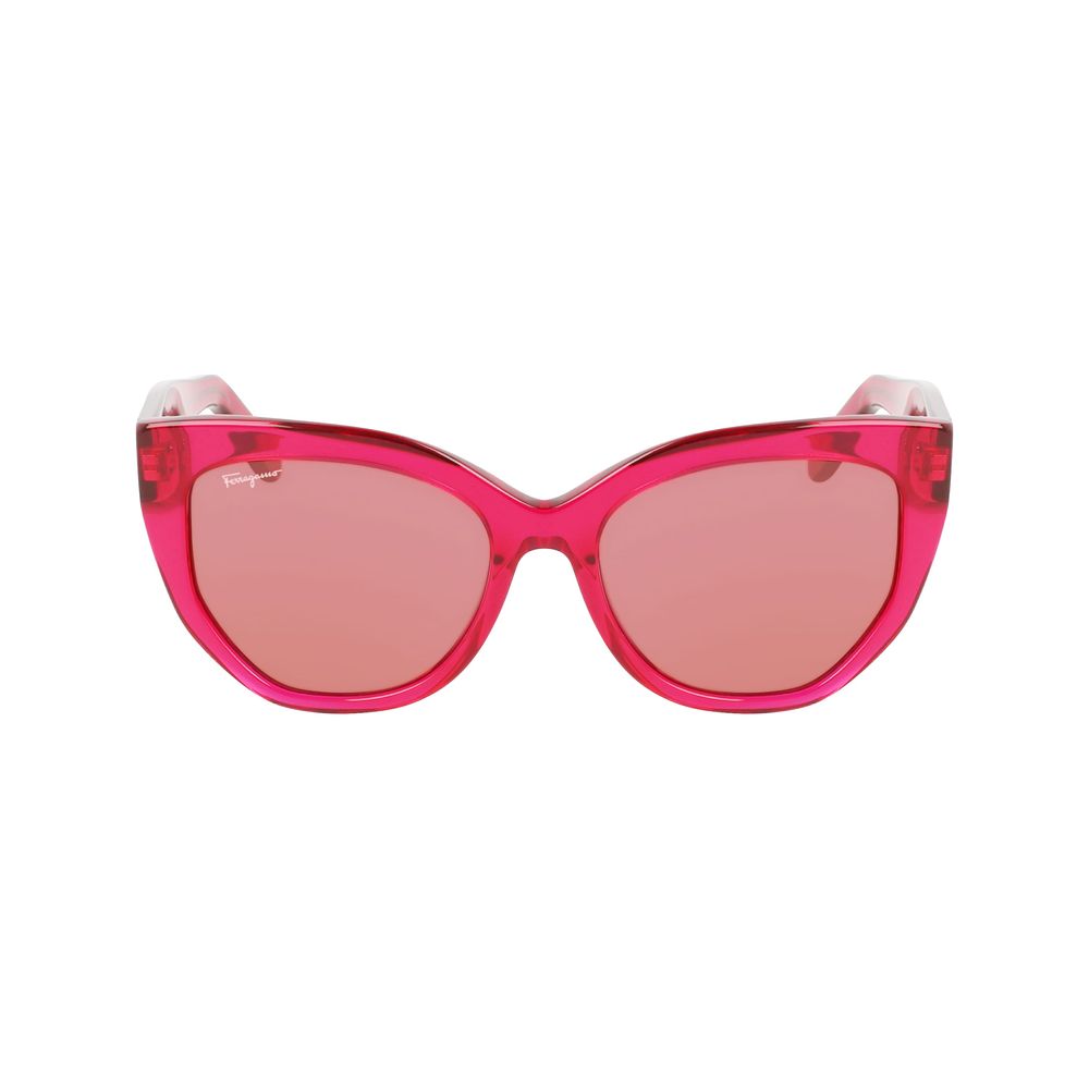 Ferragamo – Rote Acetat-Sonnenbrille