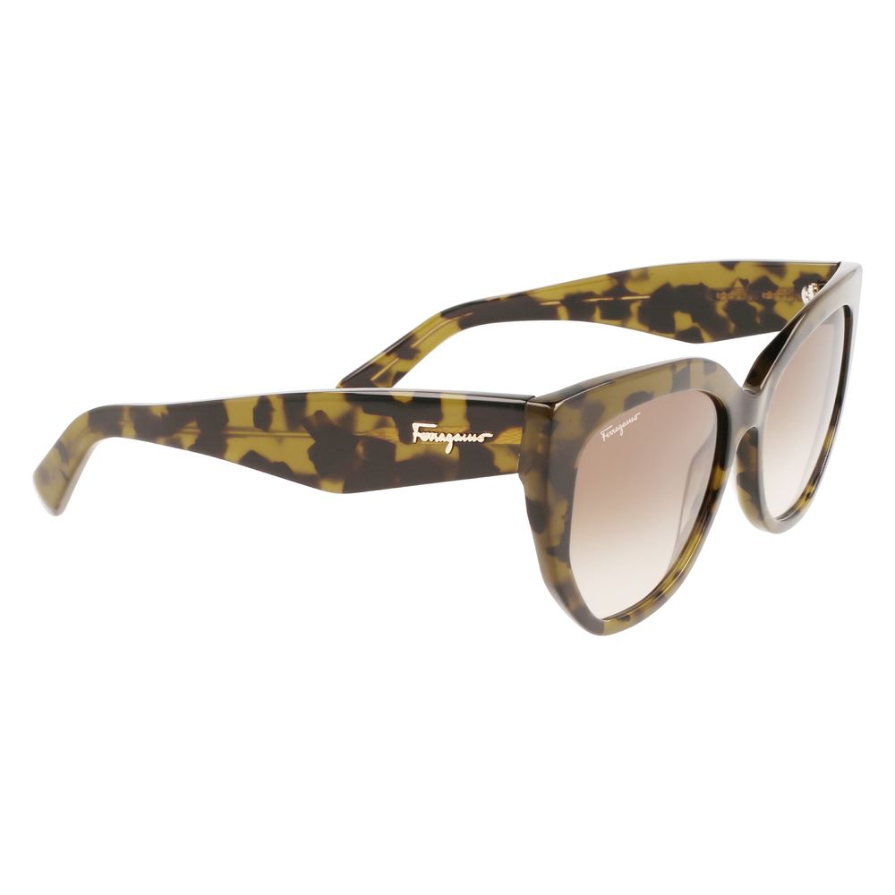 Ferragamo – Braune Acetat-Sonnenbrille