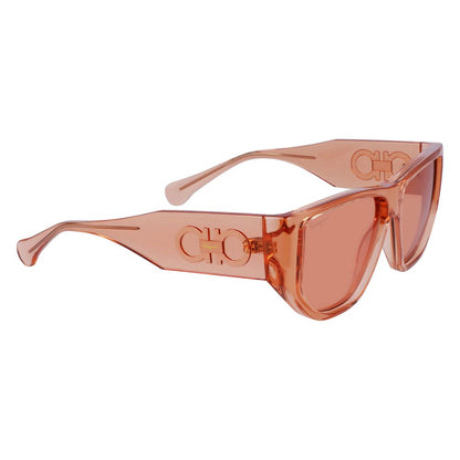 Ferragamo – Orangefarbene Sonnenbrille mit Spritzguss