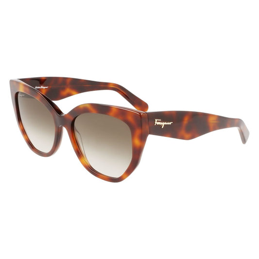 Ferragamo – Braune Acetat-Sonnenbrille