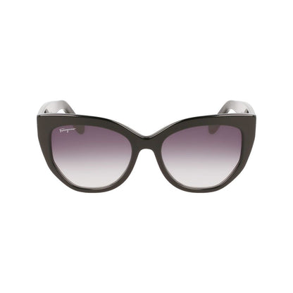 Ferragamo – Schwarze Acetat-Sonnenbrille