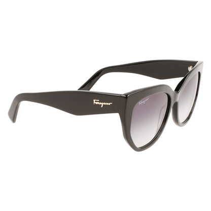 Ferragamo – Schwarze Acetat-Sonnenbrille