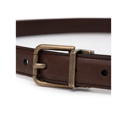 Dolce & Gabbana Brown Calfskin Regular Belt