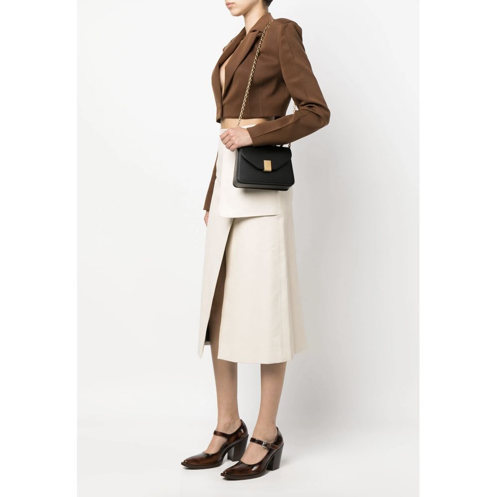 Lanvin Schwarze Lederhandtasche