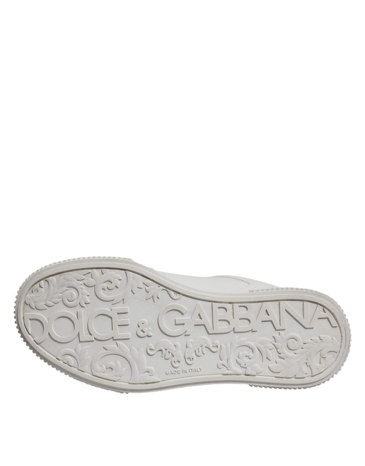 Dolce &amp; Gabbana Weiße Miami Leder Low Top Sneakers Schuhe