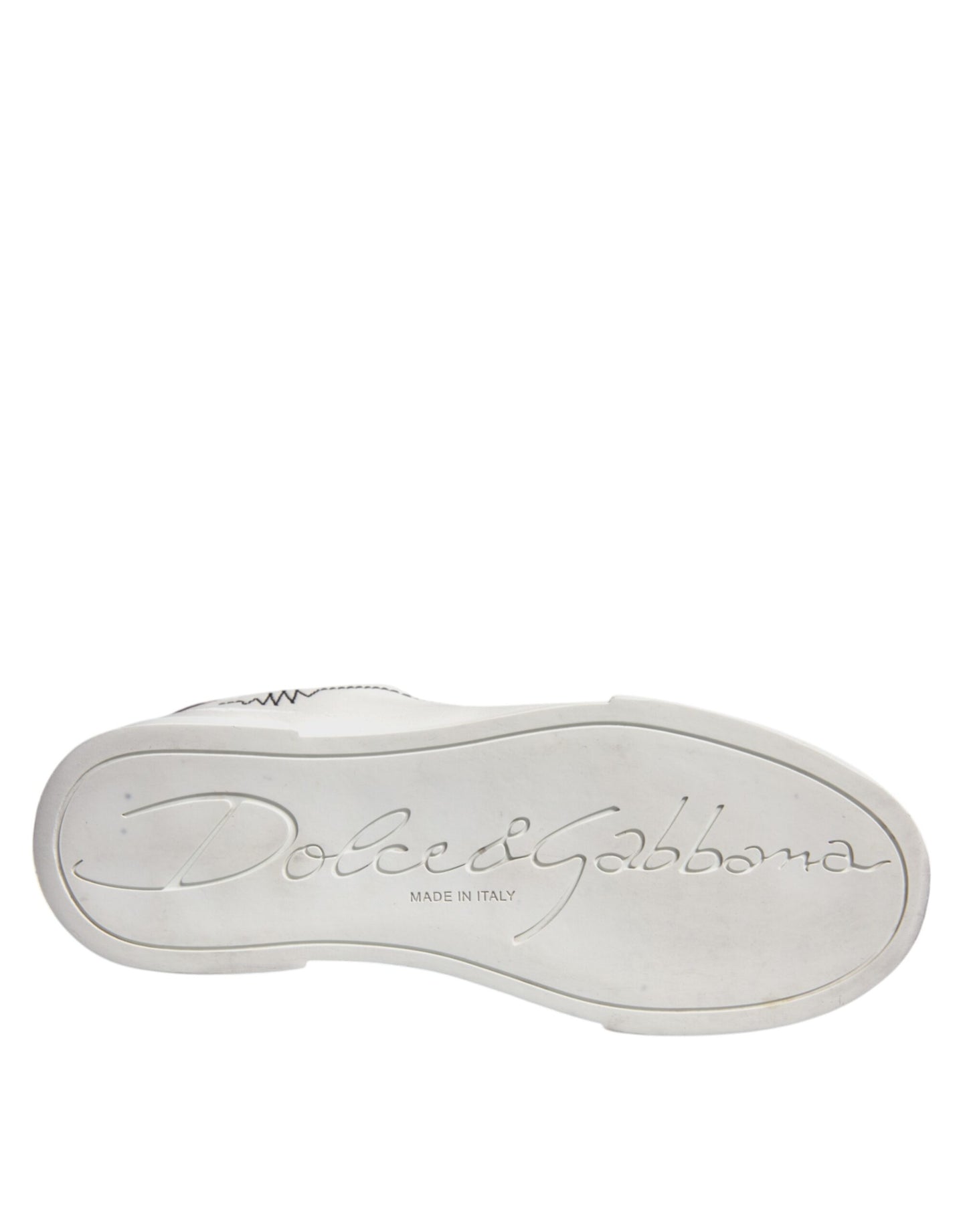 Dolce &amp; Gabbana Weißgold Leder Low Top Sneakers Schuhe