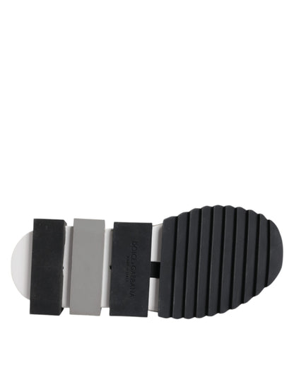 Dolce &amp; Gabbana Weiß Schwarz Sorrento Socken Sneakers Schuhe