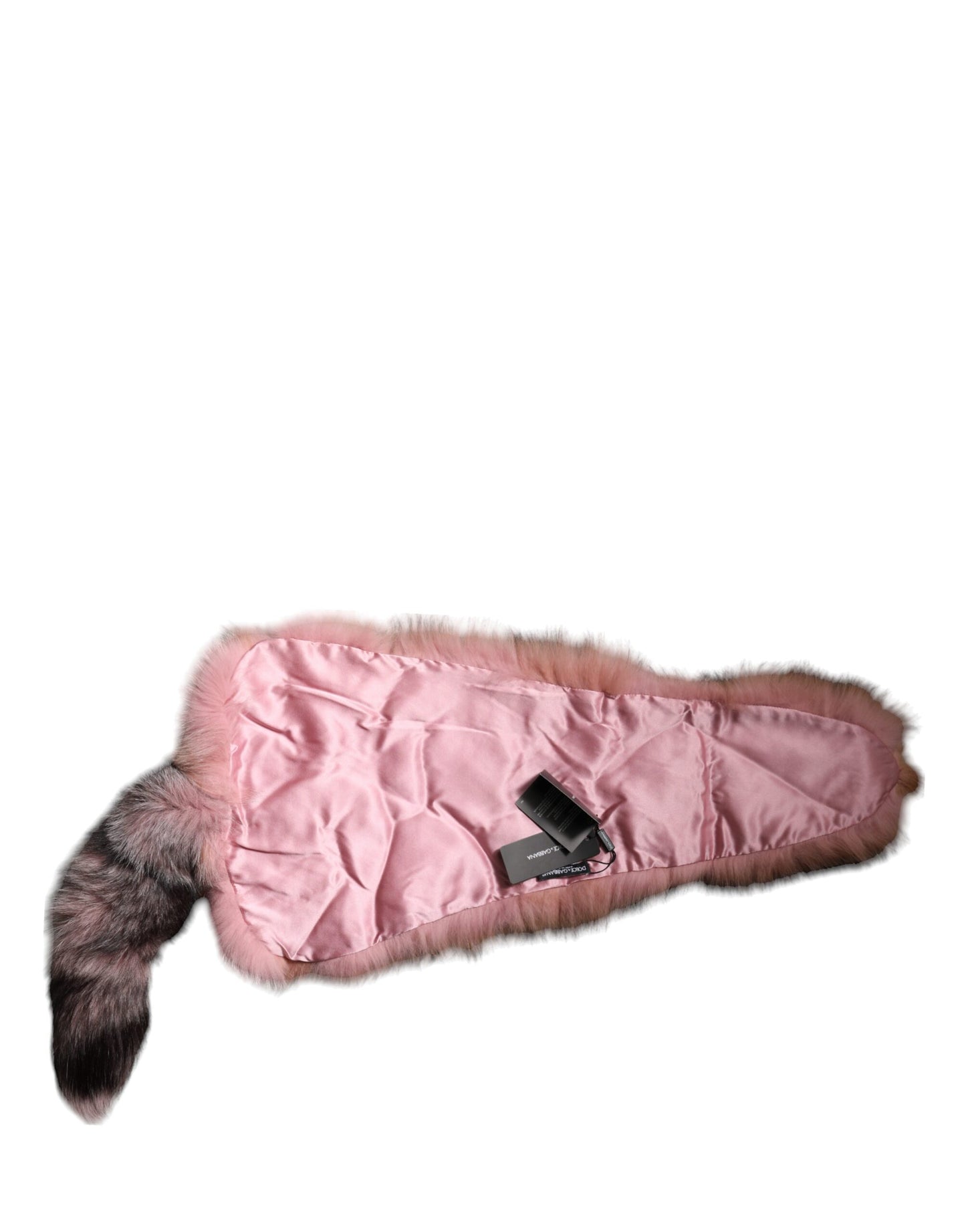 Dolce &amp; Gabbana Pink Frost Fuchspelz Halswärmer Winterschal