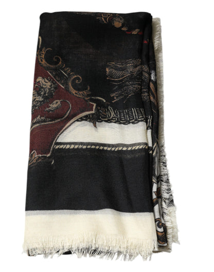 Dolce &amp; Gabbana – Mehrfarbig bedruckter Foulard-Schal aus Kaschmir