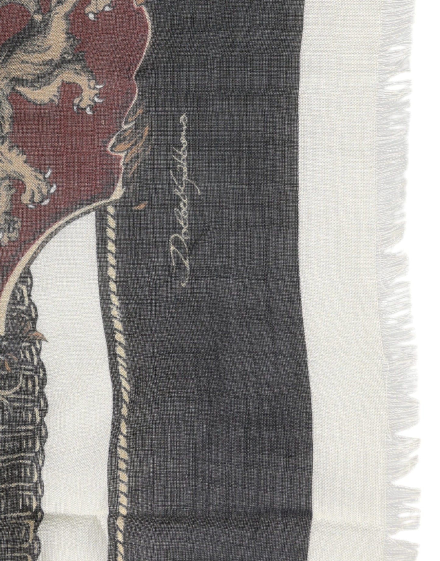 Dolce &amp; Gabbana – Mehrfarbig bedruckter Foulard-Schal aus Kaschmir