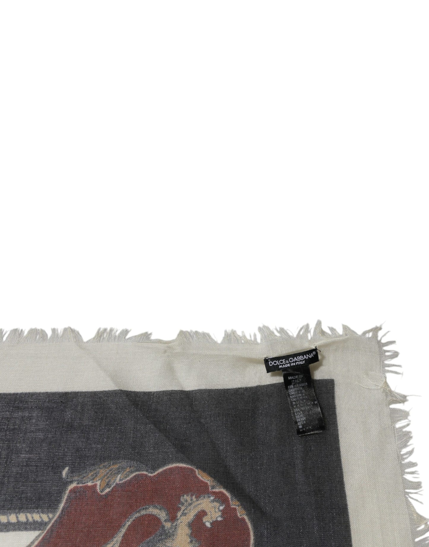 Dolce &amp; Gabbana – Mehrfarbig bedruckter Foulard-Schal aus Kaschmir