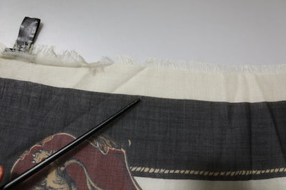 Dolce &amp; Gabbana – Mehrfarbig bedruckter Foulard-Schal aus Kaschmir