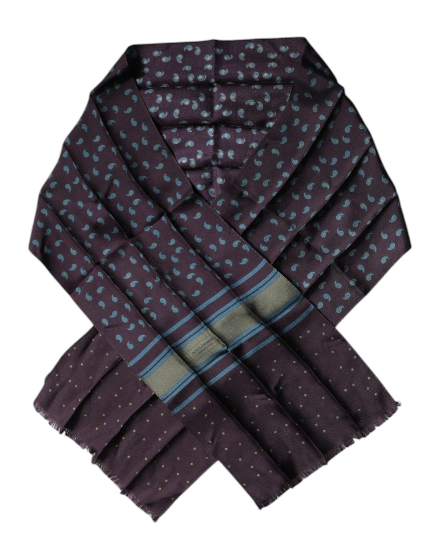 Dolce &amp; Gabbana Lila Fantasy Seiden-Halswickelschal