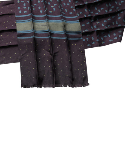 Dolce &amp; Gabbana Lila Fantasy Seiden-Halswickelschal