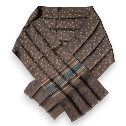 Dolce & Gabbana Brown Fantasy Silk Neck Wrap Shawl Scarf