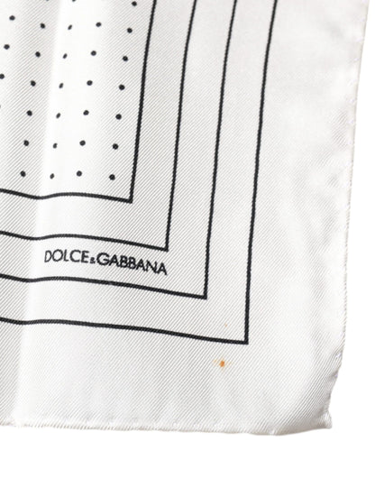 Dolce &amp; Gabbana – Quadratisches Taschentuch mit weißen Punkten