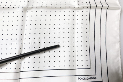 Dolce &amp; Gabbana – Quadratisches Taschentuch mit weißen Punkten