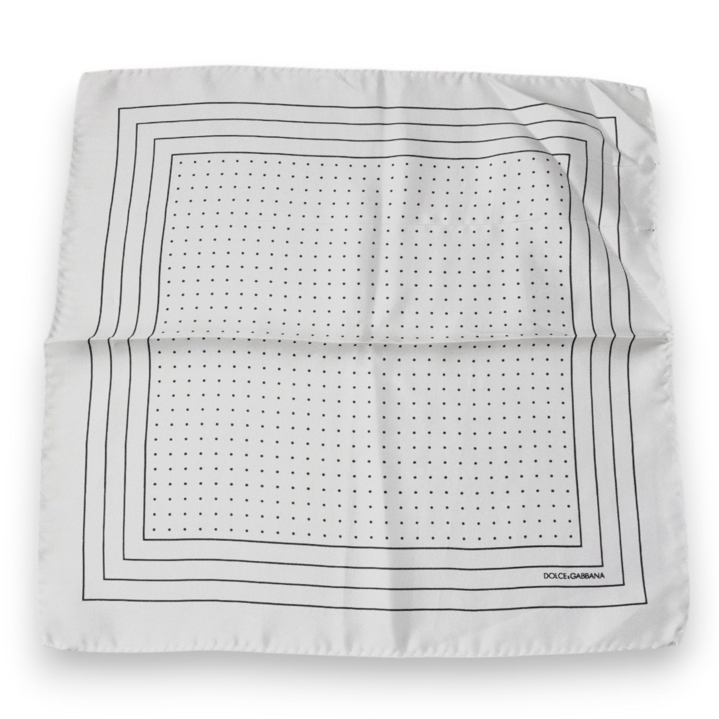 Dolce &amp; Gabbana – Quadratisches Taschentuch mit weißen Punkten