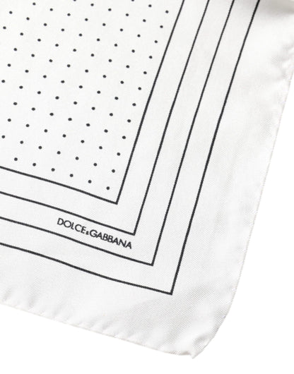 Dolce &amp; Gabbana – Quadratisches Taschentuch mit weißen Punkten