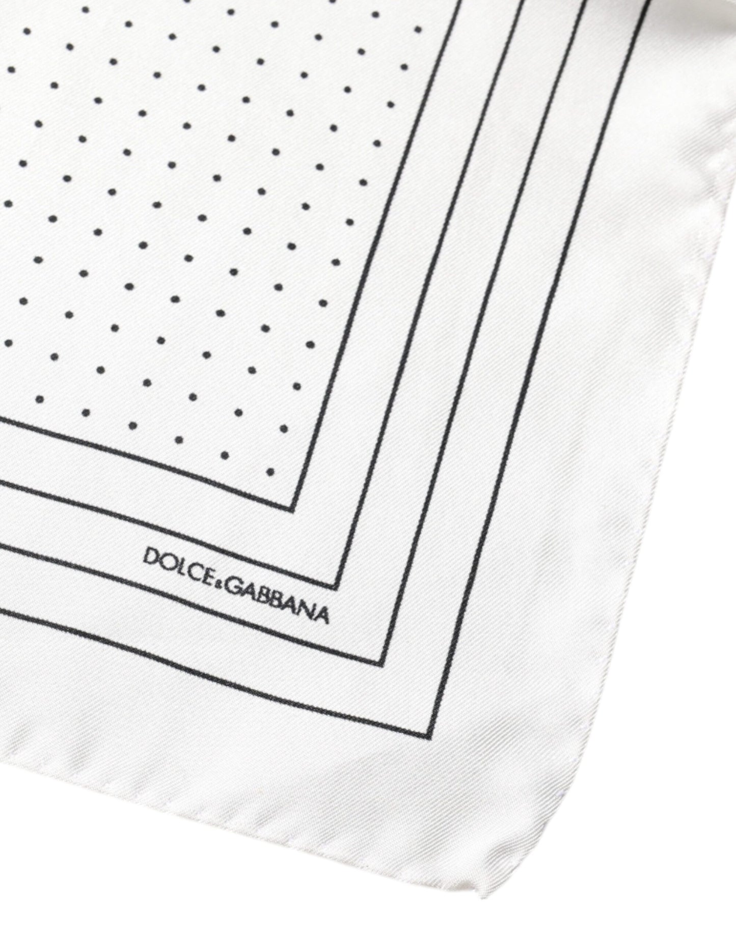 Dolce &amp; Gabbana – Quadratisches Taschentuch mit weißen Punkten