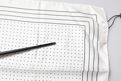 Dolce &amp; Gabbana – Quadratisches Taschentuch mit weißen Punkten