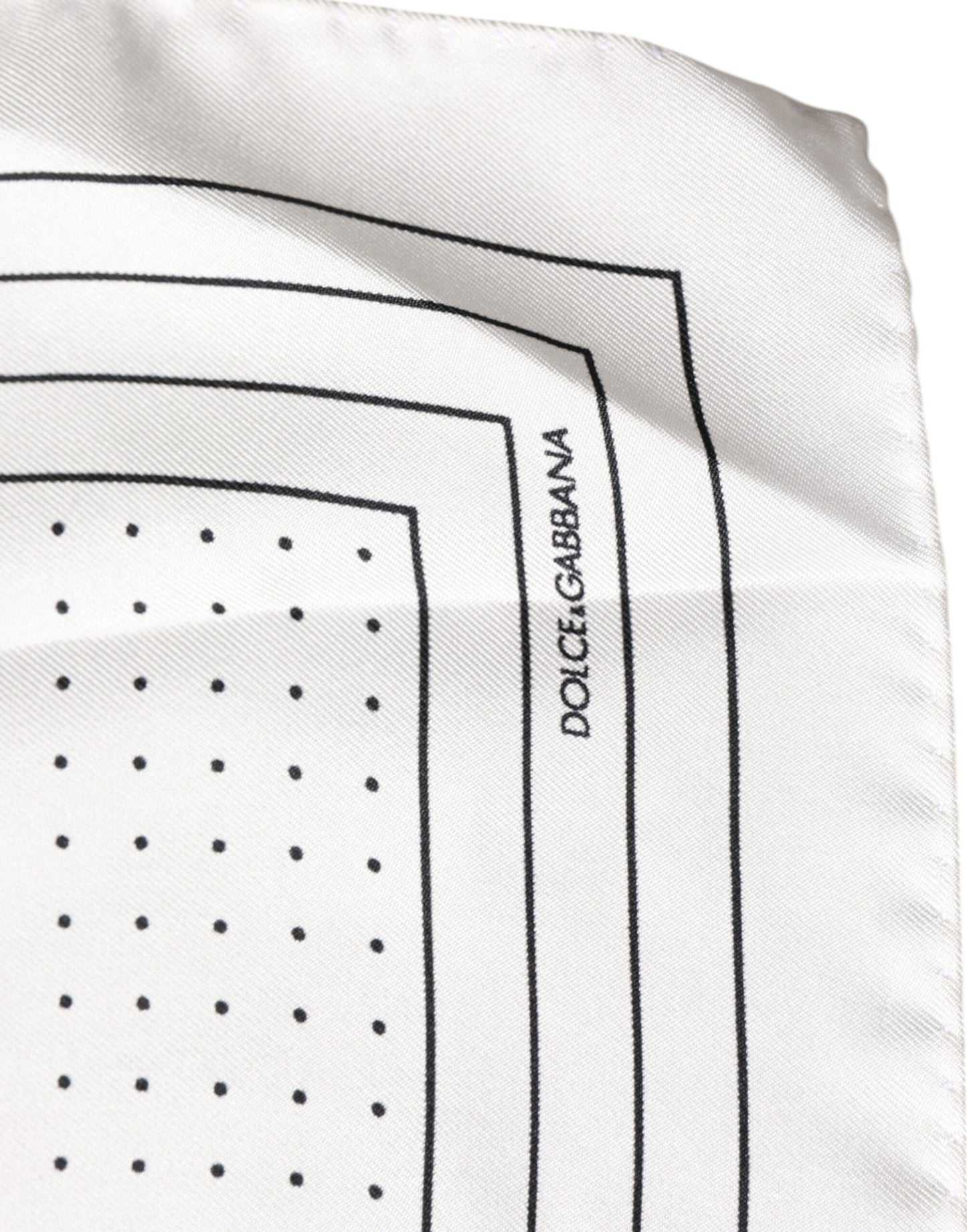 Dolce &amp; Gabbana – Quadratisches Taschentuch mit weißen Punkten