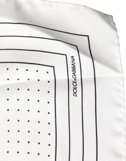 Dolce &amp; Gabbana – Quadratisches Taschentuch mit weißen Punkten