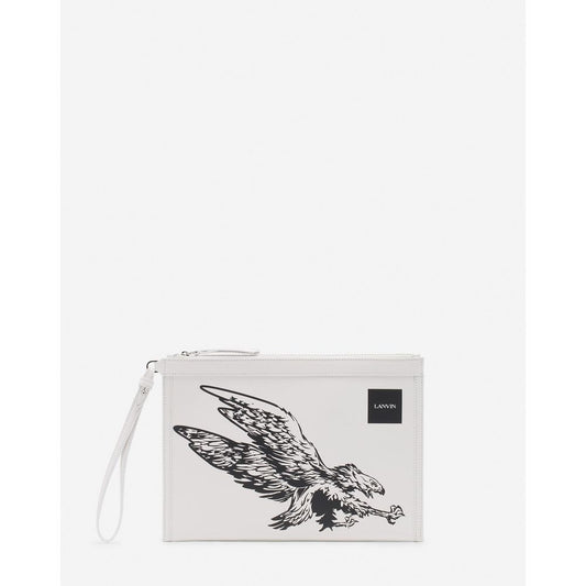 Lanvin Herren-Geldbörse aus weißem Leder