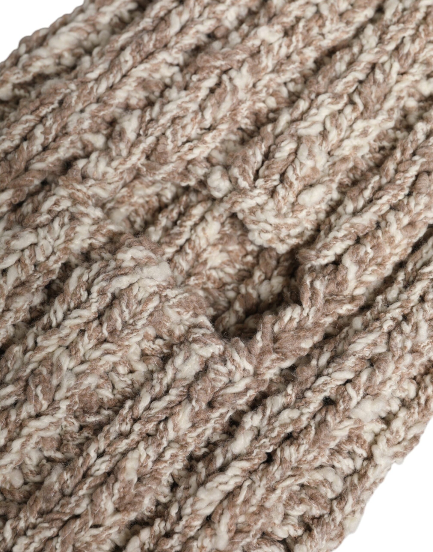 Dolce &amp; Gabbana Beige Wollstrick-Skimaske Balaclava-Mütze