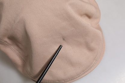 Dolce &amp; Gabbana Beige Baumwoll-Newsboy-Capello-Cabbie-Mütze