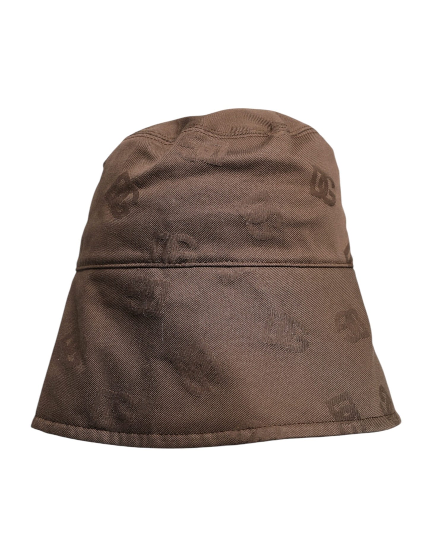 Dolce &amp; Gabbana – Braune Bucket Cap aus Baumwolle mit Logo-Monogramm