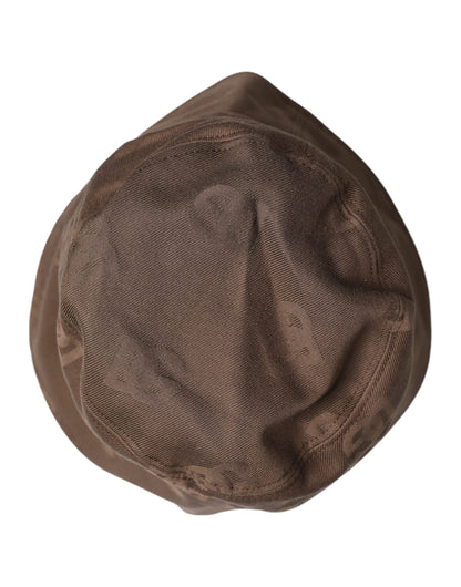 Dolce &amp; Gabbana – Braune Bucket Cap aus Baumwolle mit Logo-Monogramm