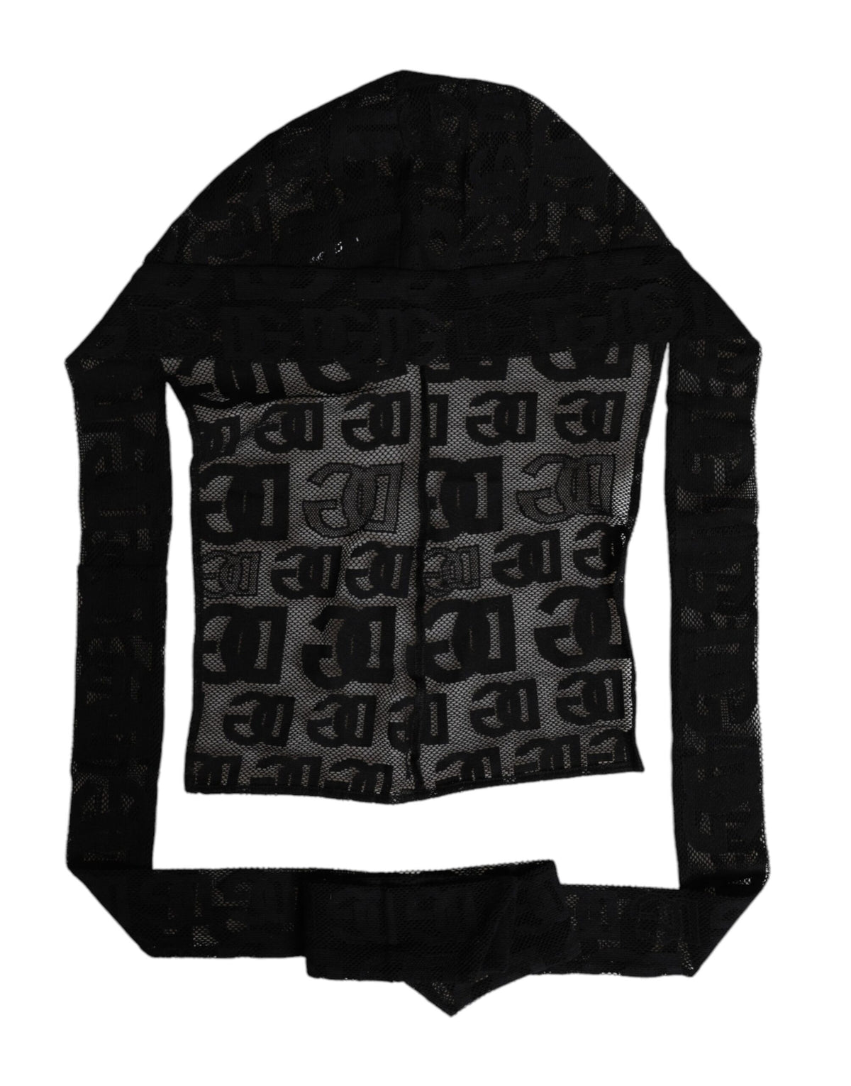 Dolce &amp; Gabbana – Schwarzer Hut mit Logo-Mesh-Wickeldesign