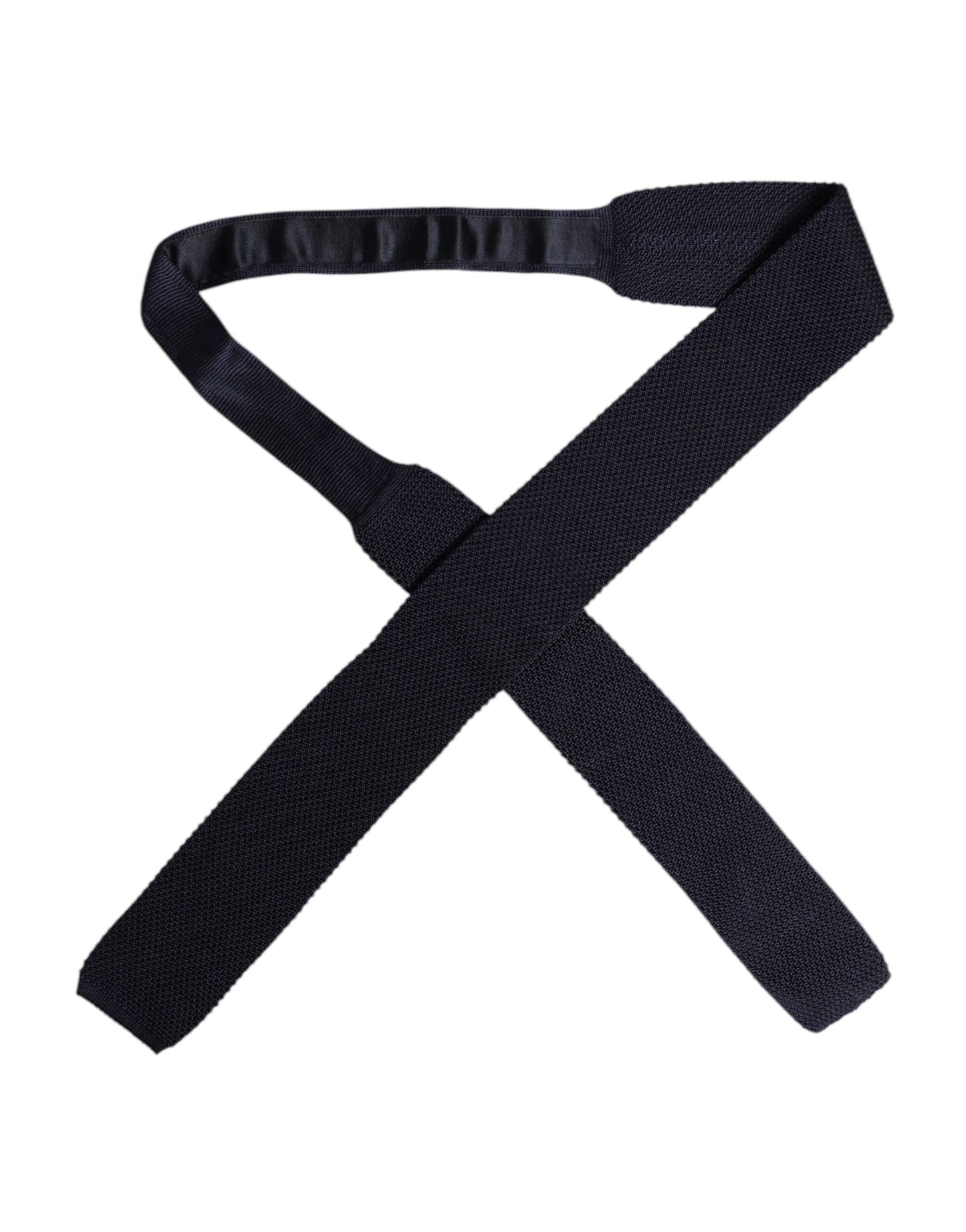 Dolce &amp; Gabbana Dunkelblaue verstellbare Seidenkrawatte