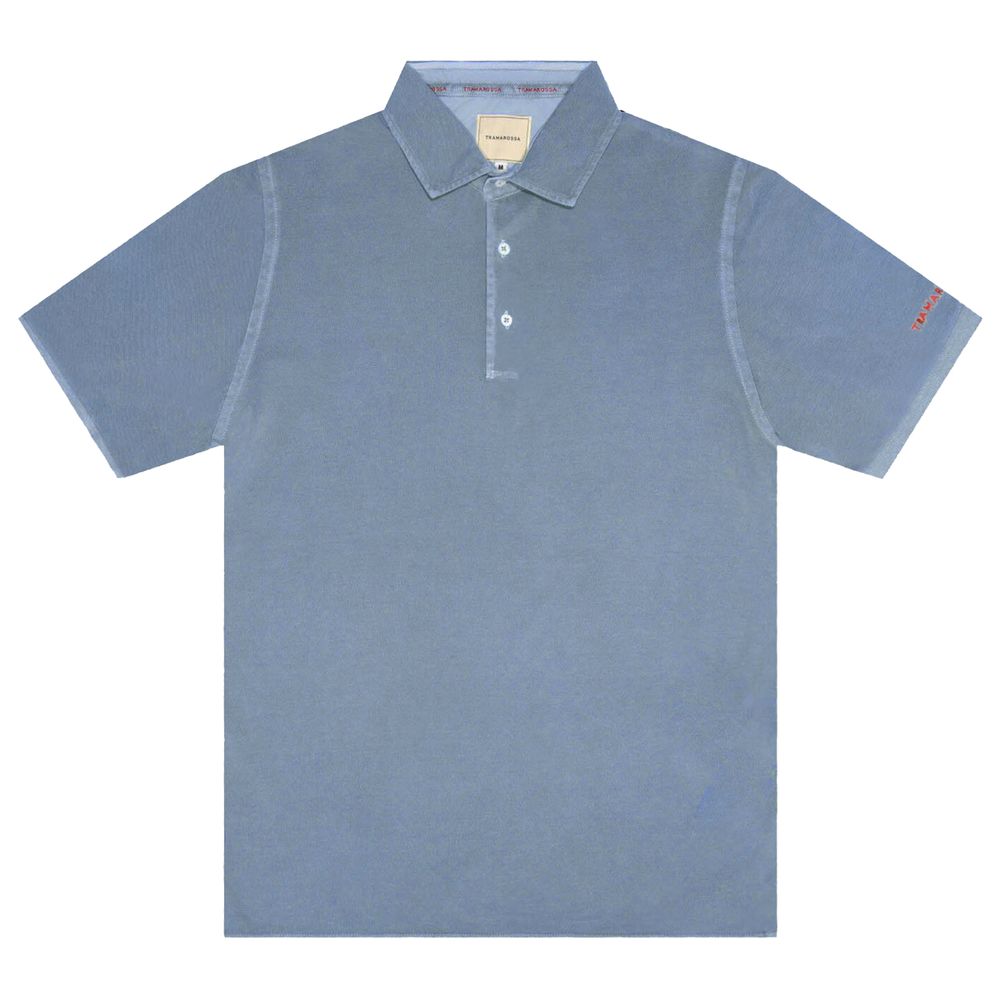 Tramarossa Hellblaues Herren-Poloshirt aus Baumwolle