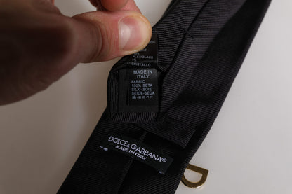 Dolce &amp; Gabbana – Verstellbare Krawatte mit schwarzem Logo