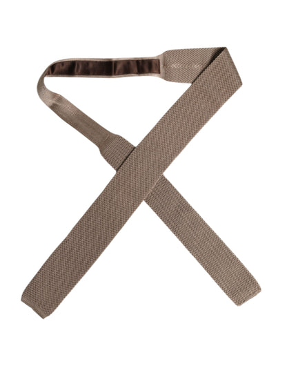 Dolce &amp; Gabbana – Verstellbare Krawatte aus brauner Seide