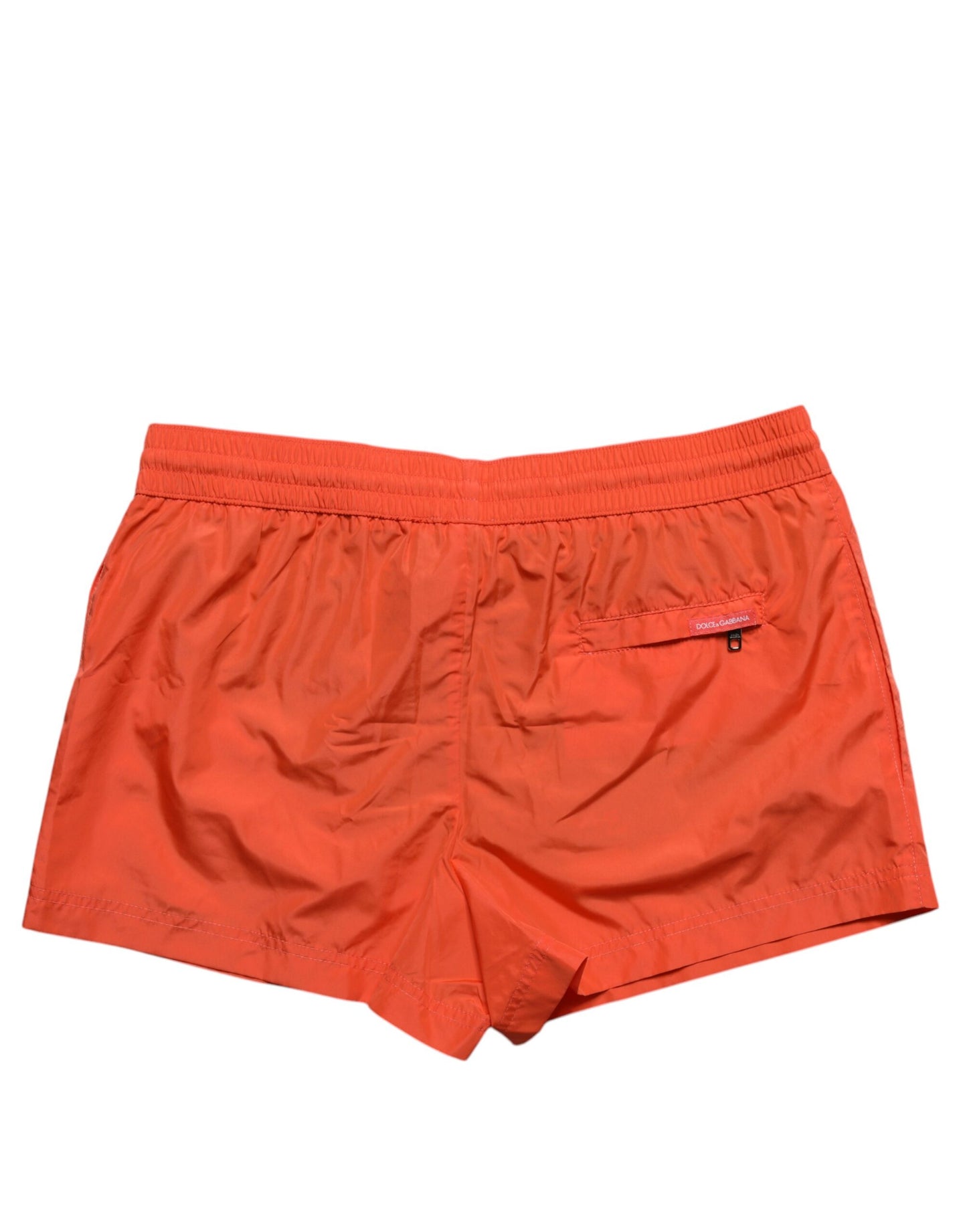 Dolce &amp; Gabbana – Orangefarbene Strandshorts aus Polyester, 2-teilige Bademode