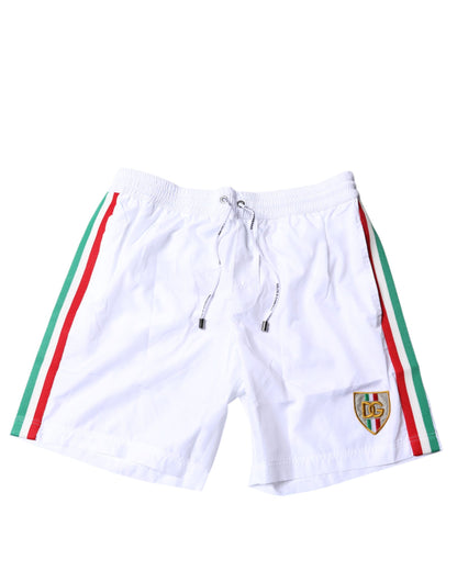 Dolce &amp; Gabbana – Strandshorts mit weißen Streifen, 2-teilige Bademode