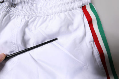 Dolce &amp; Gabbana – Strandshorts mit weißen Streifen, 2-teilige Bademode