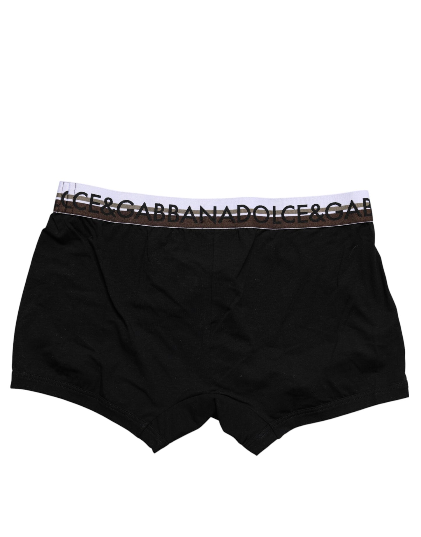 Dolce &amp; Gabbana – Schwarze Boxershorts aus Baumwollstretch in regulärer Passform