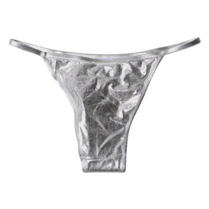 Dolce &amp; Gabbana Silber Polyester Beachwear Bikini Bottom Bademode