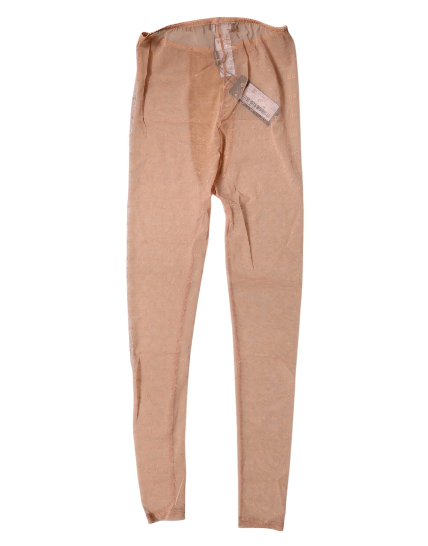 Dolce & Gabbana Nude Beige Logo Lace Lingerie Pants Underwear