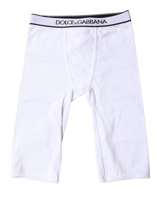 Dolce &amp; Gabbana – Kurze Strumpfhose aus Baumwolle mit weißem Logo