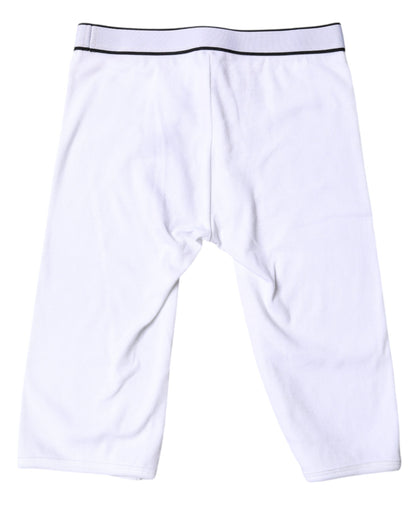 Dolce &amp; Gabbana – Kurze Strumpfhose aus Baumwolle mit weißem Logo