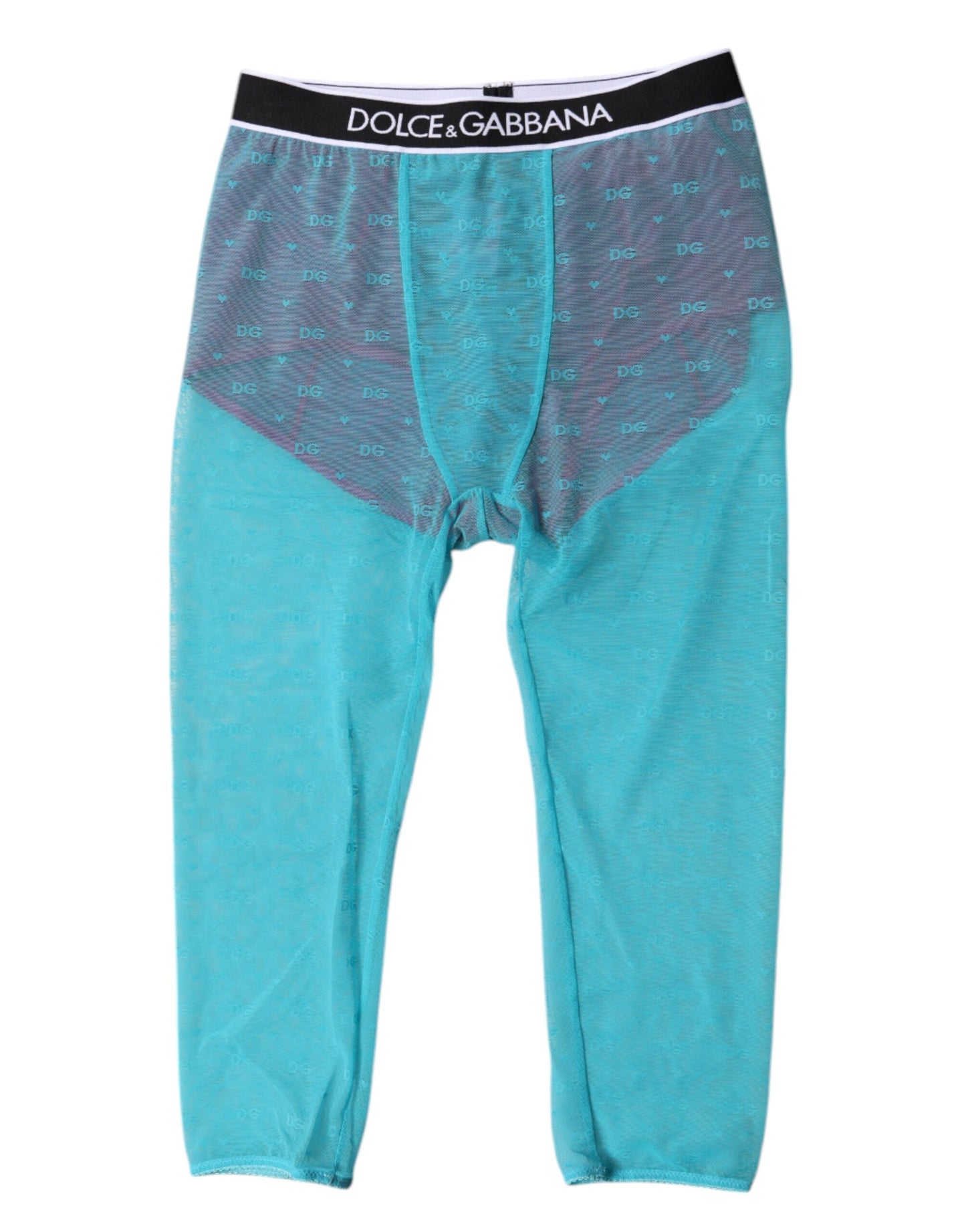 Dolce &amp; Gabbana – Kurze Unterwäsche mit Logo in Blau-Fuchsia