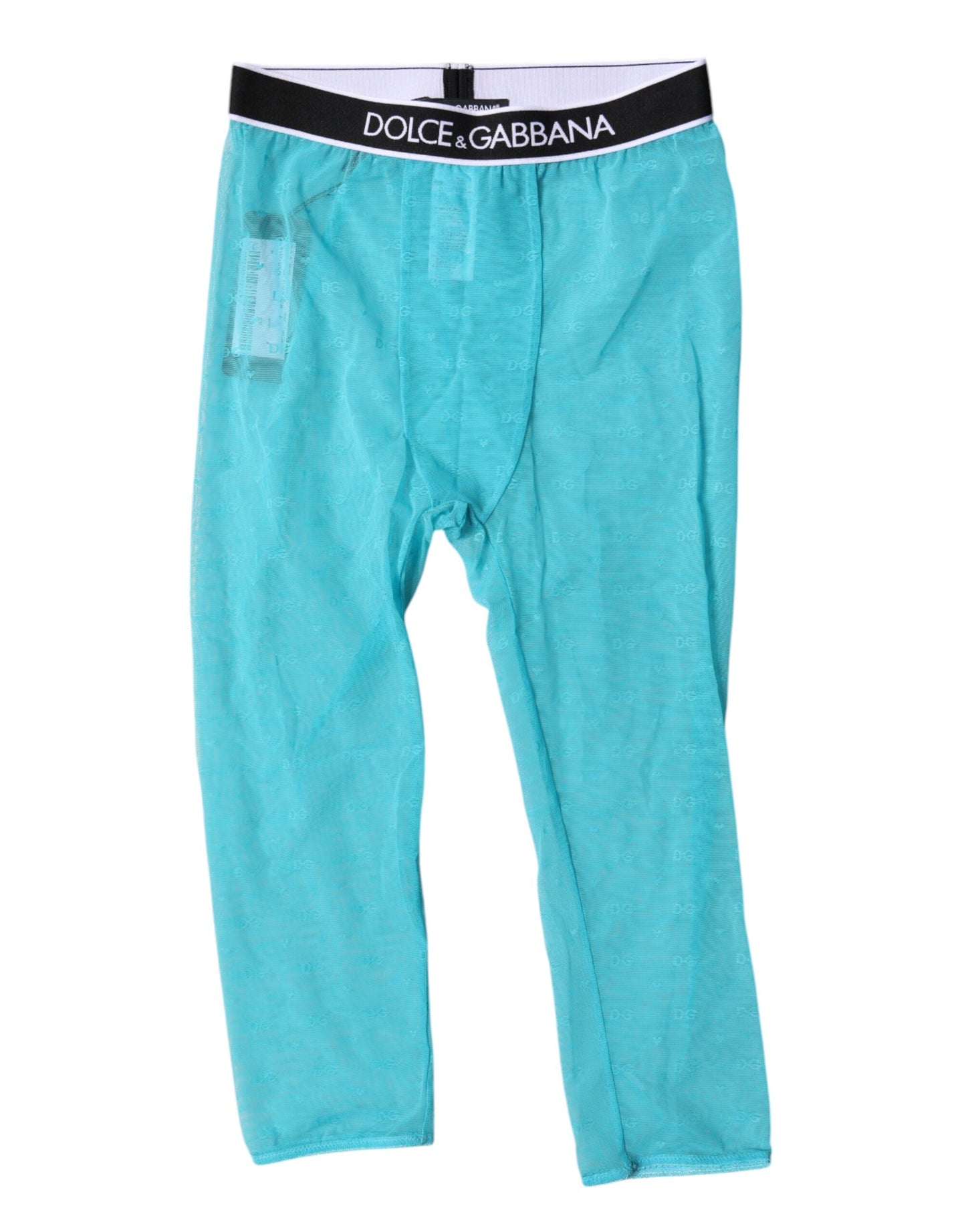 Dolce &amp; Gabbana – Hellblaue Nylon-Shorts mit DG-Logo