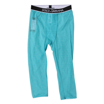 Dolce &amp; Gabbana – Hellblaue Nylon-Shorts mit DG-Logo