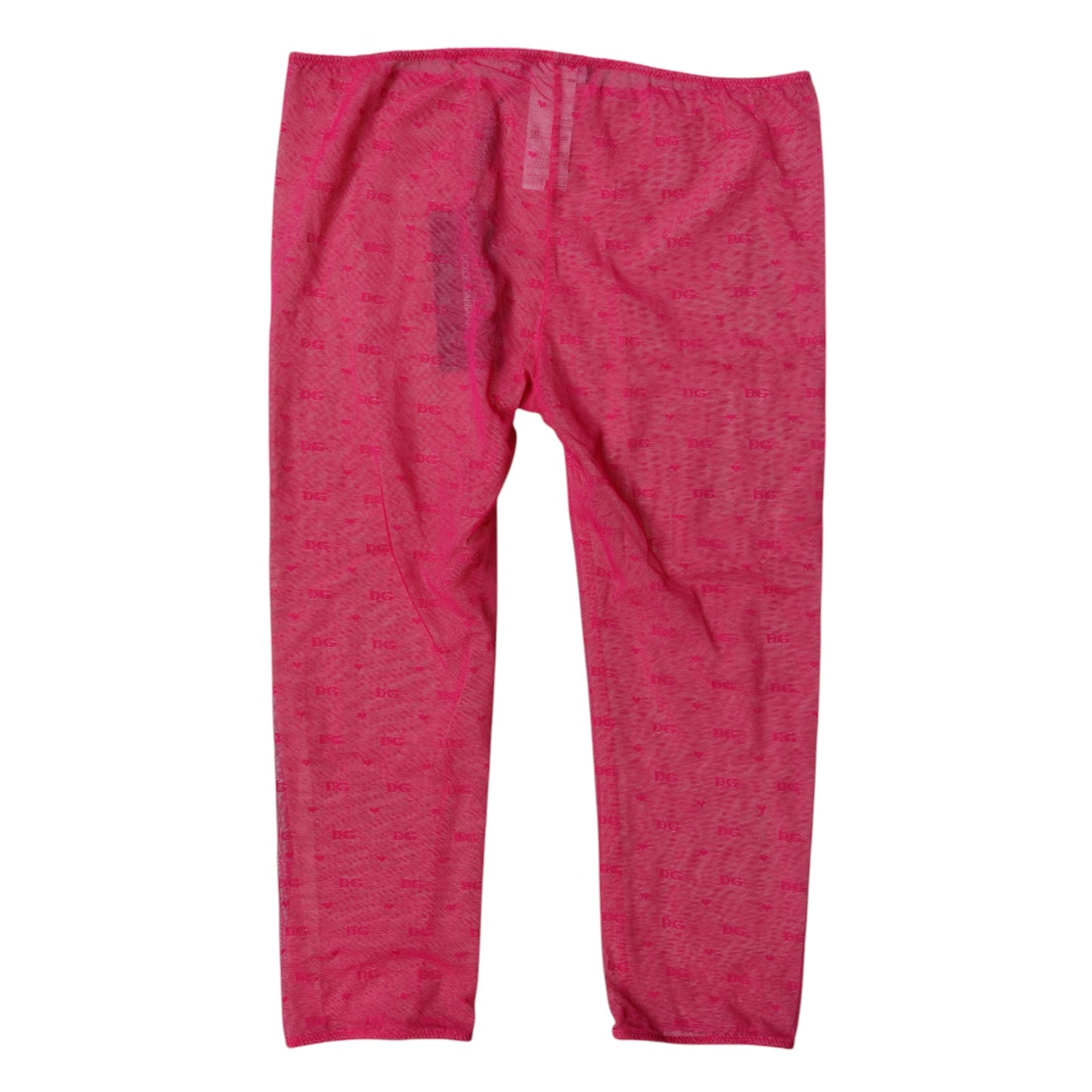 Dolce &amp; Gabbana – Kurze, enge Unterwäsche aus Spitze mit Logo in Fuchsia